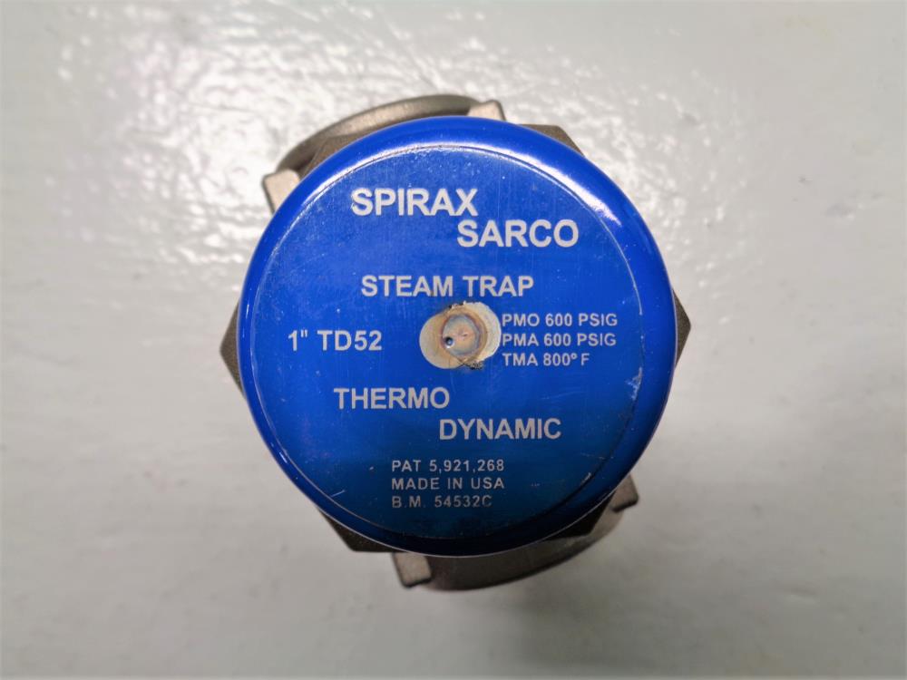 Spirax Sarco TD52 Thermodynamic Steam Trap 1/2" NPT #54530C